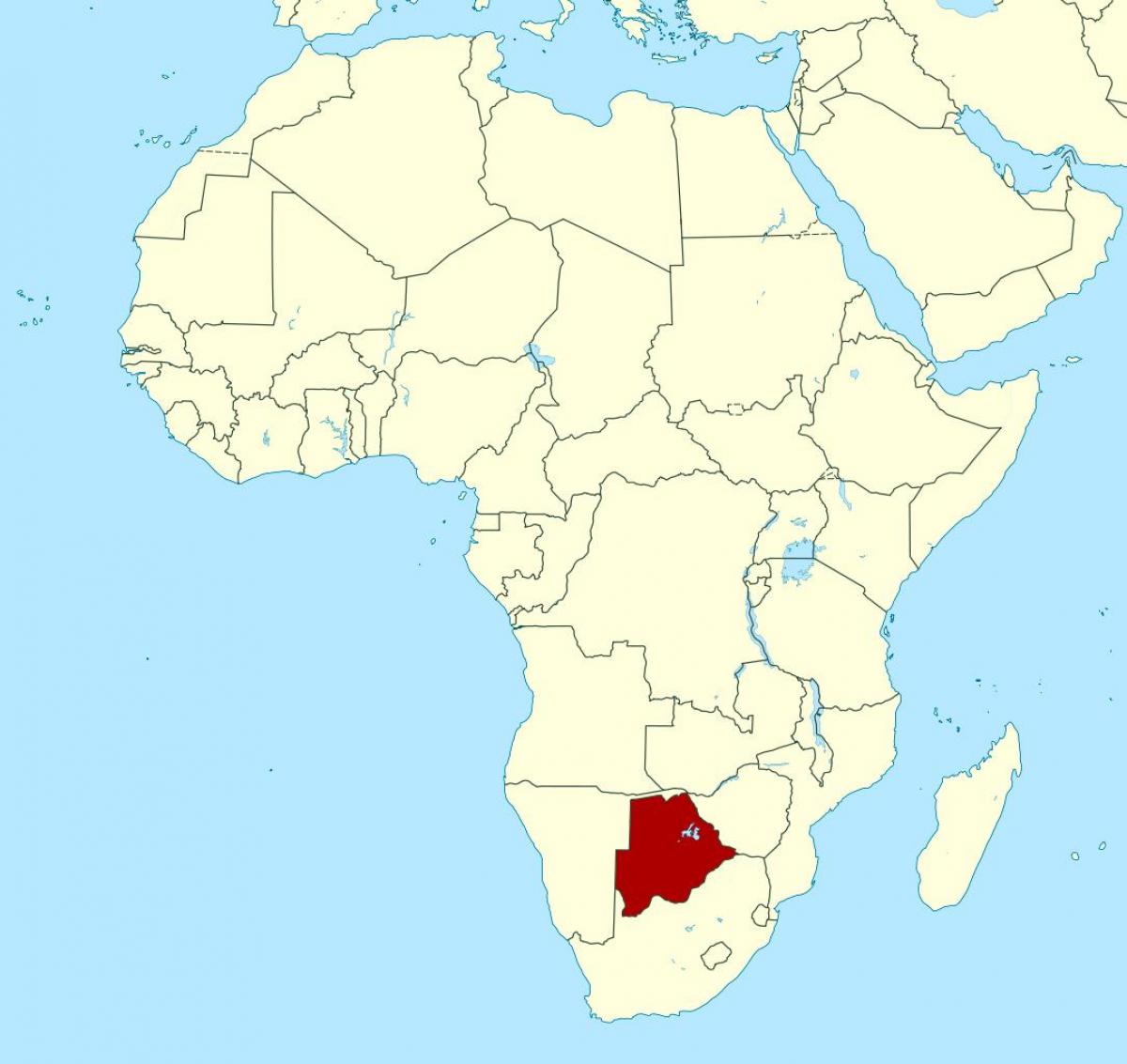 карта Ботсвана Африка