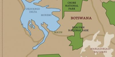 Карта Ботсвани карті національні парки