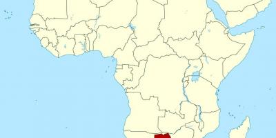 Карта Ботсвани на світ