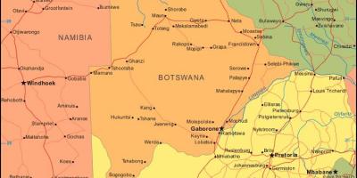 Карта Ботсвани із зазначенням всіх сіл