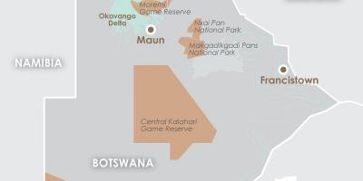 Карта маун, Ботсвана